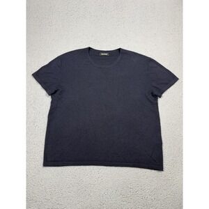 NAADAM Shirt Mens Large Blue 100% Cashmere Crewneck Lightweight Solid Tee